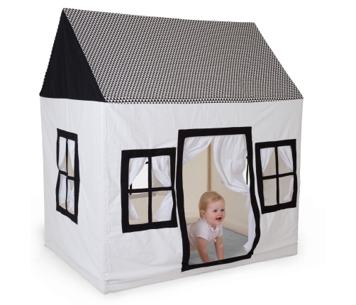 Bērnu rotaļu mājiņa 125x95x145 сm Childhome Black white