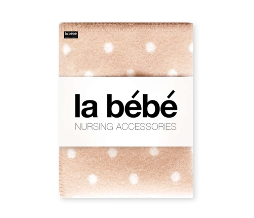 Bērnu sedziņa - plediņš La bebe Lamb wool Merynos Beige dots