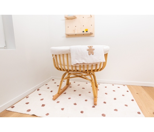 Bērnu Sega Divvpusēja 80x100 сm Childhome Jersey Melange Beige Muslin Teddy