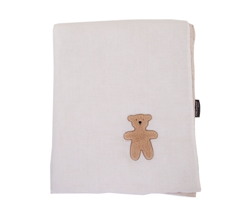 Детское Одеяло Двустороннее 80x100 см Childhome Jersey Melange Beige Muslin Teddy