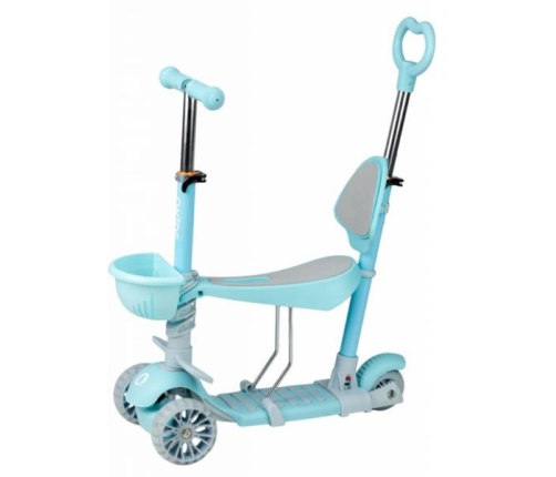 Трехколесный самокат c ручкой Qkids 3in1 Blue