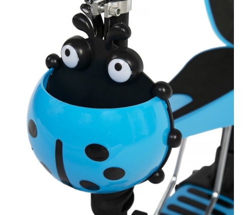 Skrejritenis Bērniem ar rokturi Scooter Blue LED 5in1