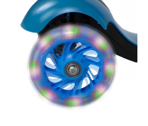 Skrejritenis Bērniem ar rokturi Scooter Blue LED 5in1