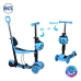 Skrejritenis Bērniem ar rokturi Scooter Blue LED 5in1