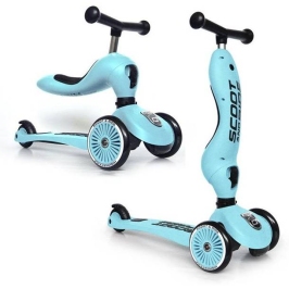 Skrejritenis Bērniem ar sēdekli Scootandride Highwaykick 2in1 Blueberry