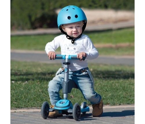 Трехколесный самокат Smart Trike Scooter T1 LED + Рюкзачёк Blue