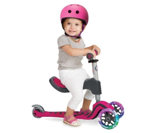 Skrejritenis Bērniem Smart Trike Scooter T1 LED + Soma Pink