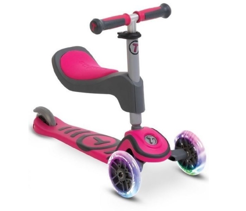 Трехколесный самокат Smart Trike Scooter T1 LED + Рюкзачёк Pink