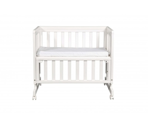 Gulta Šūpulītis ar nolaižamu malu TROLL Bedside White SWC-BD0315