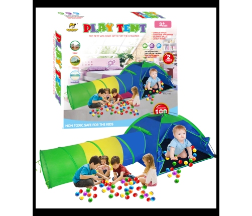 Детская палатка Тоннель с шариками Play tent