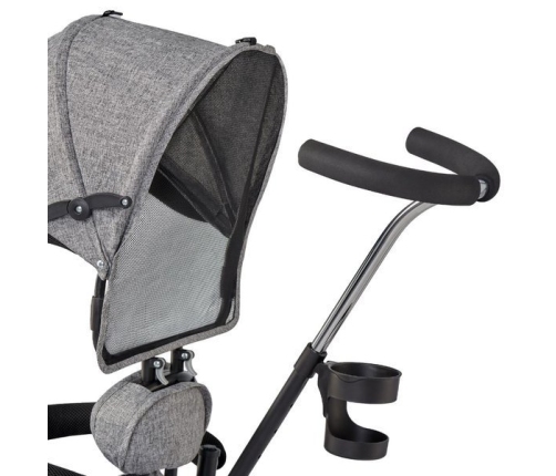 Bērnu trīsritenis Kinderkraft Freeway Grey Melange 3in1