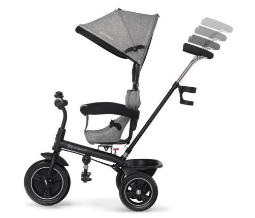 Bērnu trīsritenis Kinderkraft Freeway Grey Melange 3in1