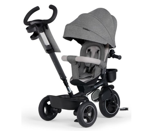 Детский трехколесный велосипед Kinderkraft Spinstep 5in1 Platinum grey