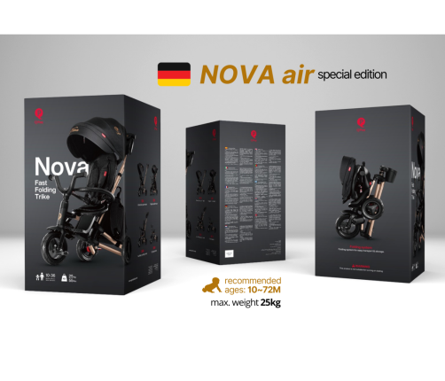 Bērnu trīsritenis Qplay Nova Air Gold Limited Edition