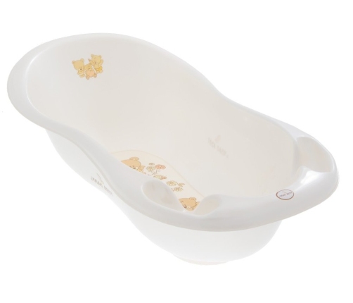 Детская ванночка c пробкой 102 см TegaBaby BEAR LUX white pearl MS-005