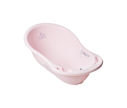 Bērnu vanna ar korķi 86 cm TegaBaby RABBITS light pink KR-004