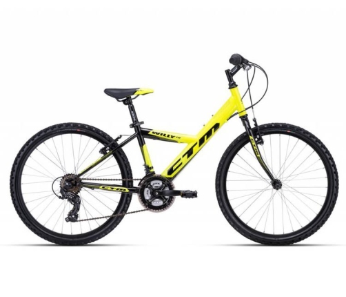 Bērnu velosipēds CTM Willy 1.0 Yellow black 24 collas