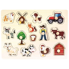 Bino Puzzle Farm Деревянный пазл Цифры