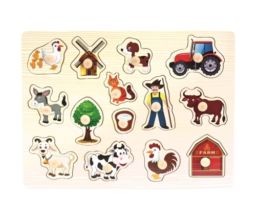 Bino Puzzle Farm Деревянный пазл Цифры