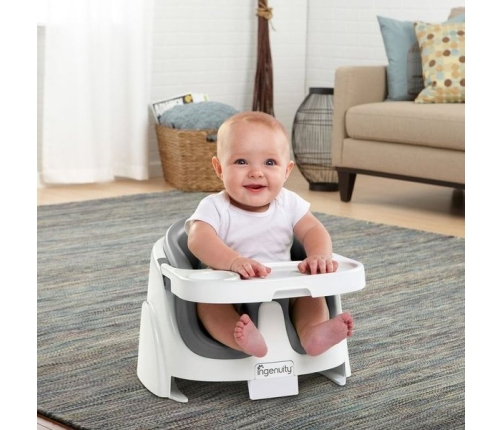 Bright Starts Baby Base 2in1 Ingenuity Grey Cтульчик для кормления Бустер