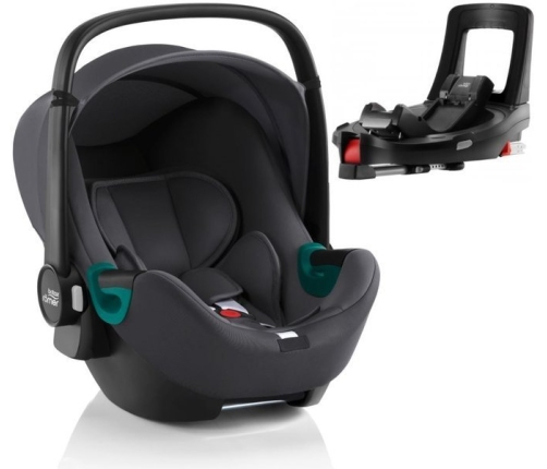 Britax Romer Baby-Safe 3 I-Size Midnight grey Bērnu Autokrēsls 0-13 kg + Flex iSense bāze