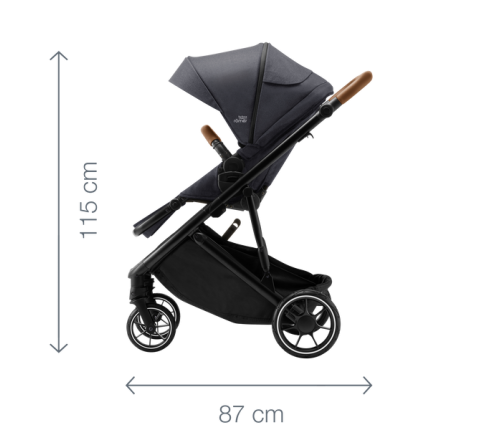 Britax Romer Strider M bērnu Ratiņi 2in1 Black Shadow