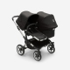 Bugaboo Donkey 5 DUO Midnight Black Grey frame Rati-Transformeris dažāda vecuma bērniem