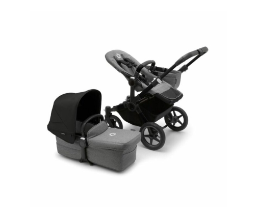 Bugaboo Donkey 5 Grey Melange Black frame Bērnu Ratiņi Transformeris 2in1 (bez jumta)