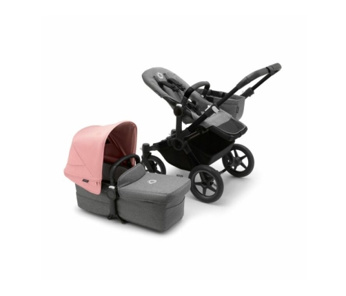 Bugaboo Donkey 5 Grey Melange Black frame Bērnu Ratiņi Transformeris 2in1 (bez jumta)