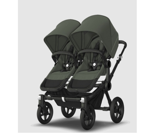 Bugaboo Donkey 5 TWIN Forest Green Black frame Dvīņu Ratiņi Transformeris 2in1