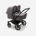 Bugaboo Donkey 5 TWIN Grey Melange Black frame Dvīņu Ratiņi Transformeris 2in1