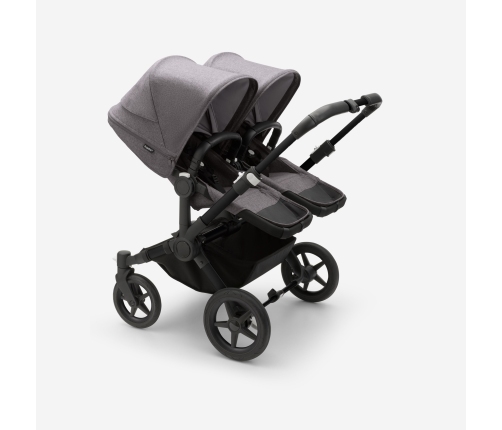 Bugaboo Donkey 5 TWIN Grey Melange Black frame Dvīņu Ratiņi Transformeris 2in1