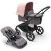 Bugaboo Fox 5 Grey Melange Bērnu Ratiņi 2in1 Black Rāmis + Jumts Morning Pink