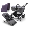 Bugaboo Fox 5 Grey Melange Детская Коляска 2в1 Графитовая рама + Kапюшон Astro Purple