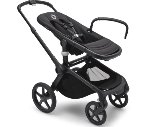 Bugaboo Fox 5 Grey Melange Bērnu Ratiņi 2in1 Grafīta rāmis + Jumts Breezy Midnight Black