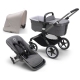 Bugaboo Fox 5 Grey Melange Детская Коляска 2в1 Графитовая рама + Kапюшон Misty White