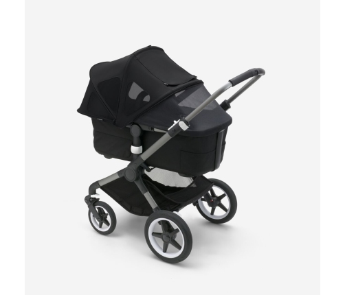 Bugaboo Fox 5 Grey Melange Bērnu Ratiņi 2in1 Melns rāmis + Jumts Breezy Midnight black