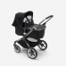 Bugaboo Fox 5 Grey Melange Bērnu Ratiņi 2in1 Melns rāmis + Jumts Breezy Midnight black