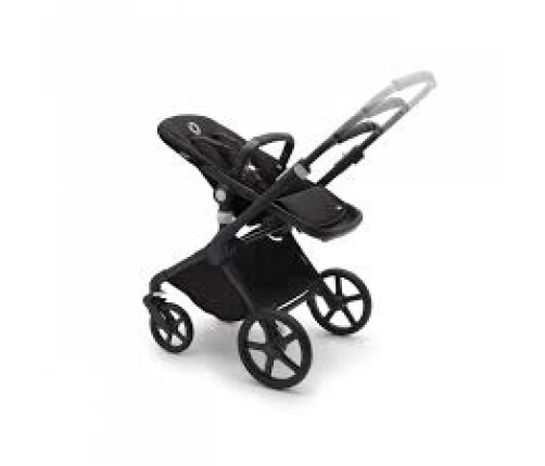 Bugaboo Fox 5 Grey Melange Детская Коляска 2в1 Черная рама + Крыша Breezy Seaside blue