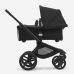 Bugaboo Fox 5 Grey Melange Bērnu Ratiņi 2in1 Black Rāmis + Jumts Melns