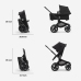 Bugaboo Fox 5 Grey Melange Bērnu Ratiņi 2in1 Black Rāmis + Jumts Melns