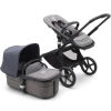 Bugaboo Fox 5 Grey Melange Детская Коляска 2в1 Black Pама + Kапюшон Stormy Blue