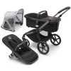 Bugaboo Fox 5 Midnight black Детская Коляска 2в1 Графитовая рама + Kапюшон Breezy V2 Misty Grey