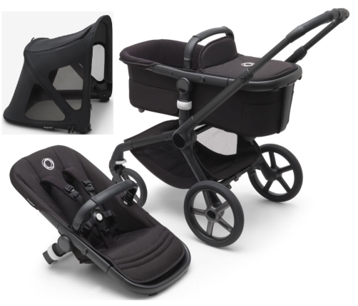 Bugaboo Fox 5 Midnight black Breezy Детская Коляска 2в1 Черная рама