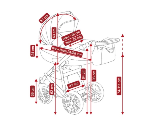 Camarelo Canillo CN-1 Bērnu Ratiņi 3in1