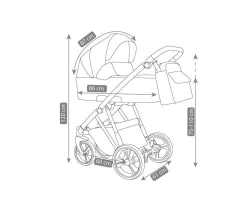 Camarelo Picco PC-10 Bērnu Ratiņi 2in1