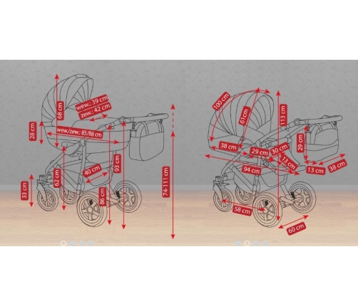 CAMARELO Sevilla XSE-5 Bērnu Ratiņi 3in1