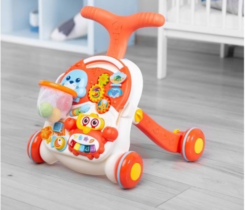 Caretero Toyz Interaktīvais galdiņš-staigulītis Orange 2in1