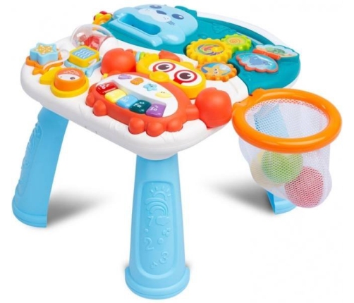 Caretero Toyz Interaktīvais galdiņš-staigulītis Turquoise 2in1