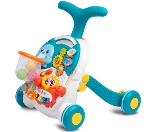 Caretero Toyz Interaktīvais galdiņš-staigulītis Turquoise 2in1